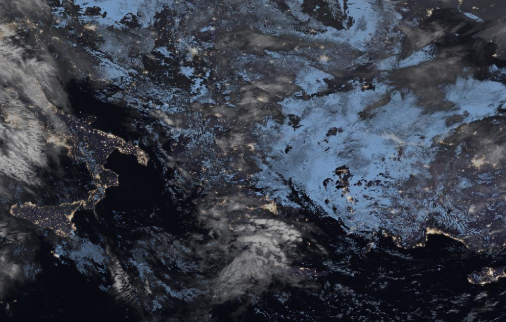 Τελευταία δορυφορική εικόνα νεφοκάλυψης