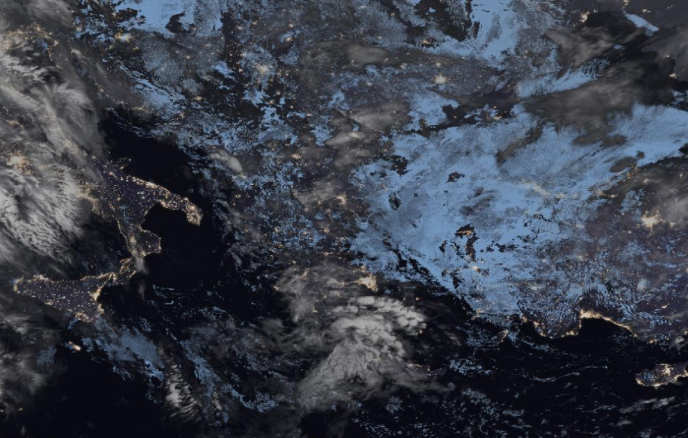 Τελευταία δορυφορική εικόνα νεφοκάλυψης