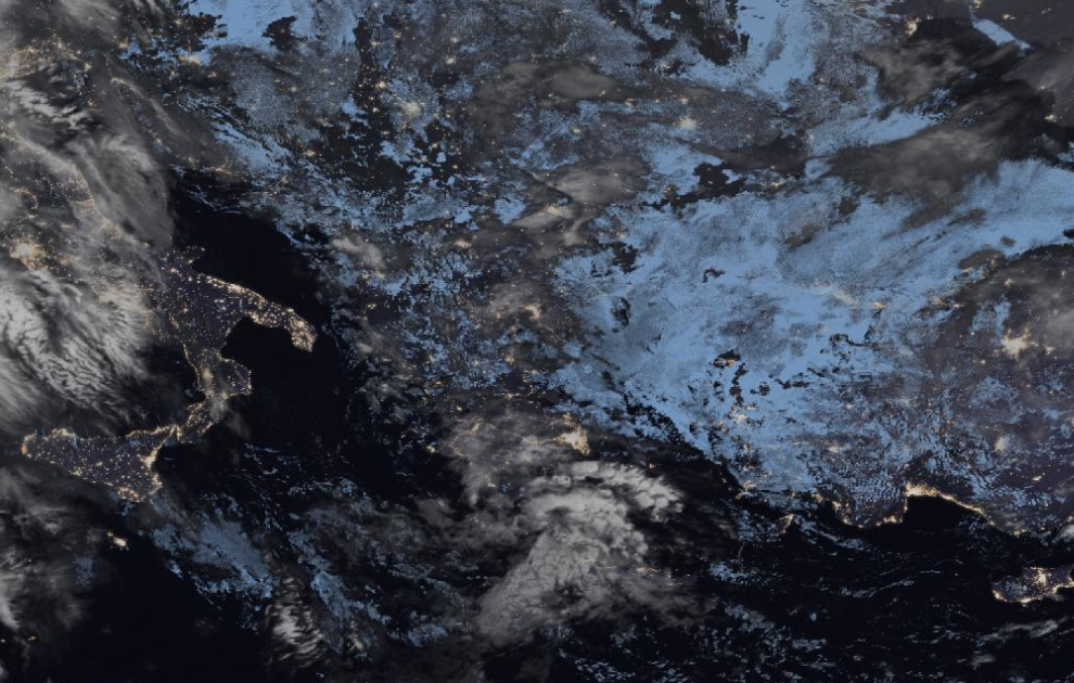 Τελευταία δορυφορική εικόνα νεφοκάλυψης