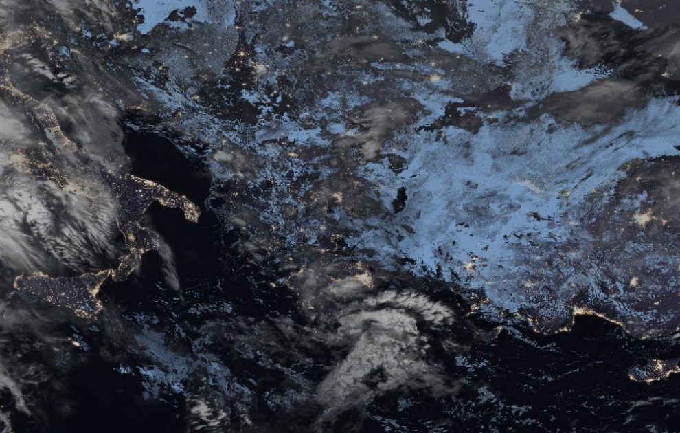 Τελευταία δορυφορική εικόνα νεφοκάλυψης