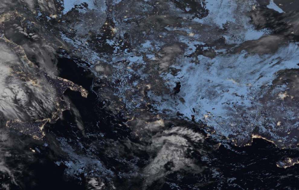 Τελευταία δορυφορική εικόνα νεφοκάλυψης