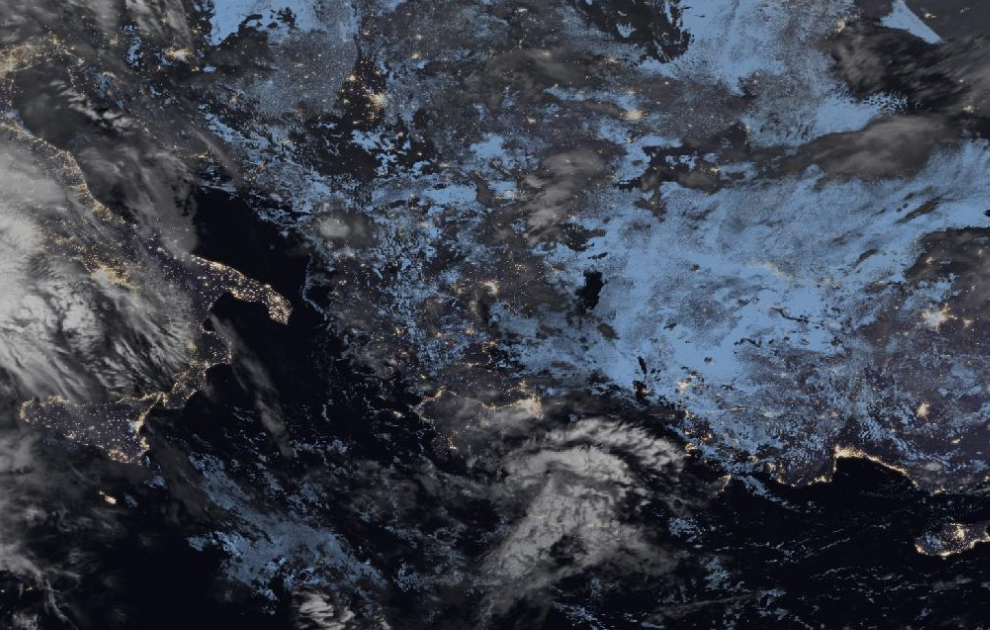 Τελευταία δορυφορική εικόνα νεφοκάλυψης