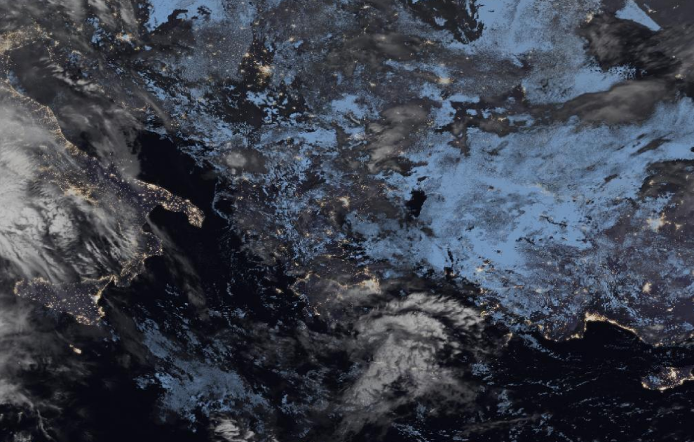 Τελευταία δορυφορική εικόνα νεφοκάλυψης