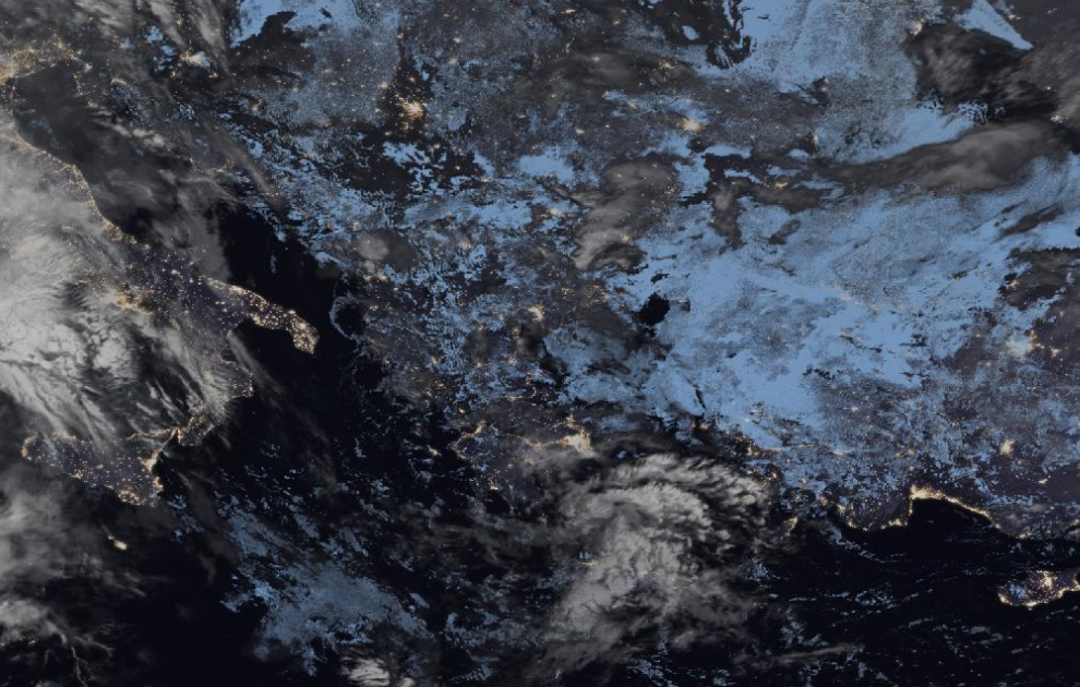 Τελευταία δορυφορική εικόνα νεφοκάλυψης