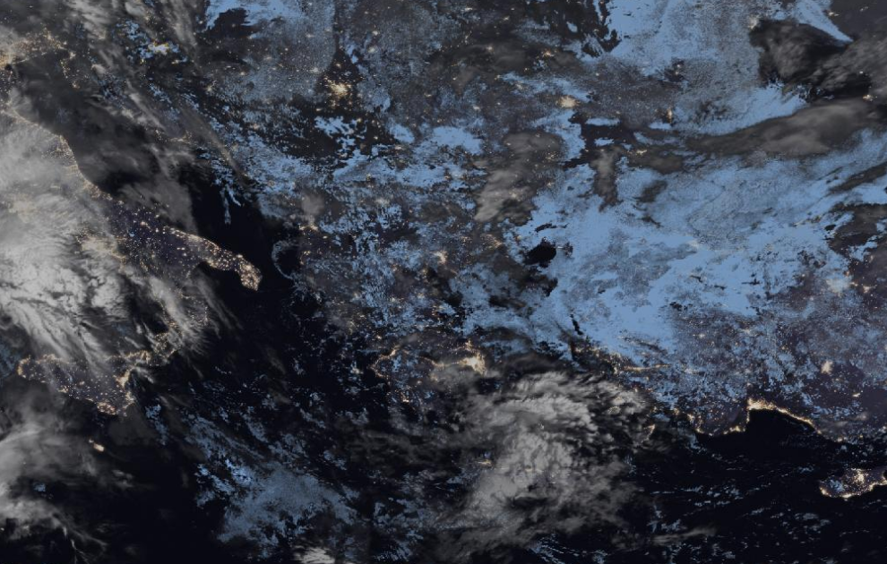 Τελευταία δορυφορική εικόνα νεφοκάλυψης