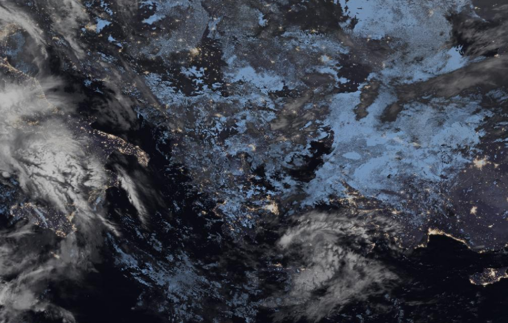 Τελευταία δορυφορική εικόνα νεφοκάλυψης