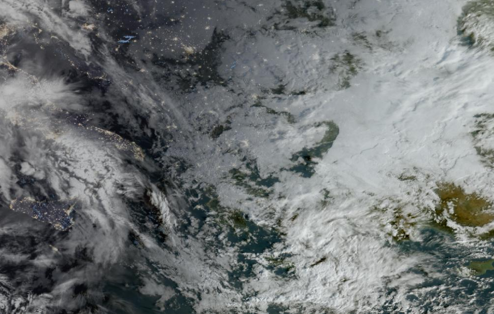 Τελευταία δορυφορική εικόνα νεφοκάλυψης