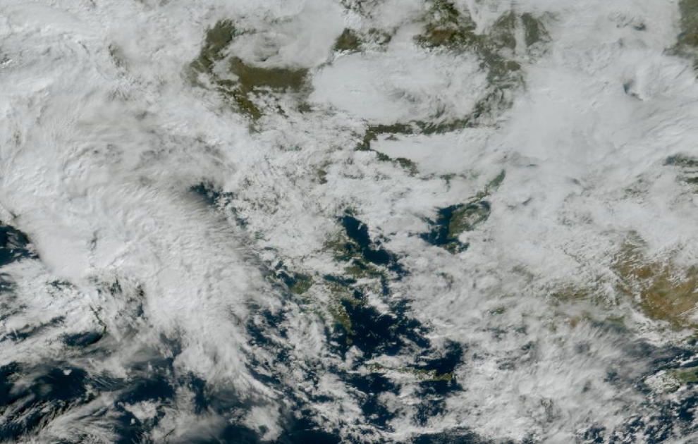 Τελευταία δορυφορική εικόνα νεφοκάλυψης