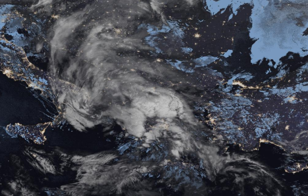 Τελευταία δορυφορική εικόνα νεφοκάλυψης