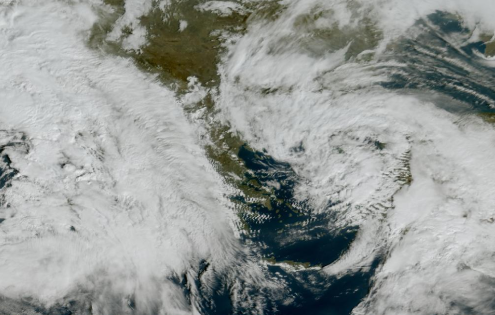 Τελευταία δορυφορική εικόνα νεφοκάλυψης