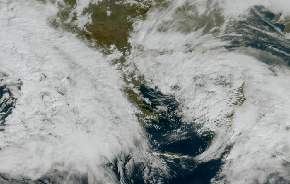 Τελευταία δορυφορική εικόνα νεφοκάλυψης