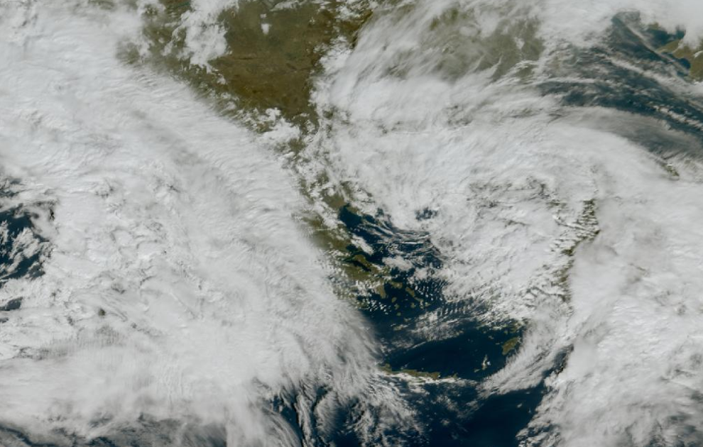 Τελευταία δορυφορική εικόνα νεφοκάλυψης