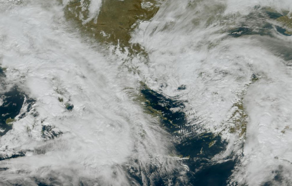 Τελευταία δορυφορική εικόνα νεφοκάλυψης