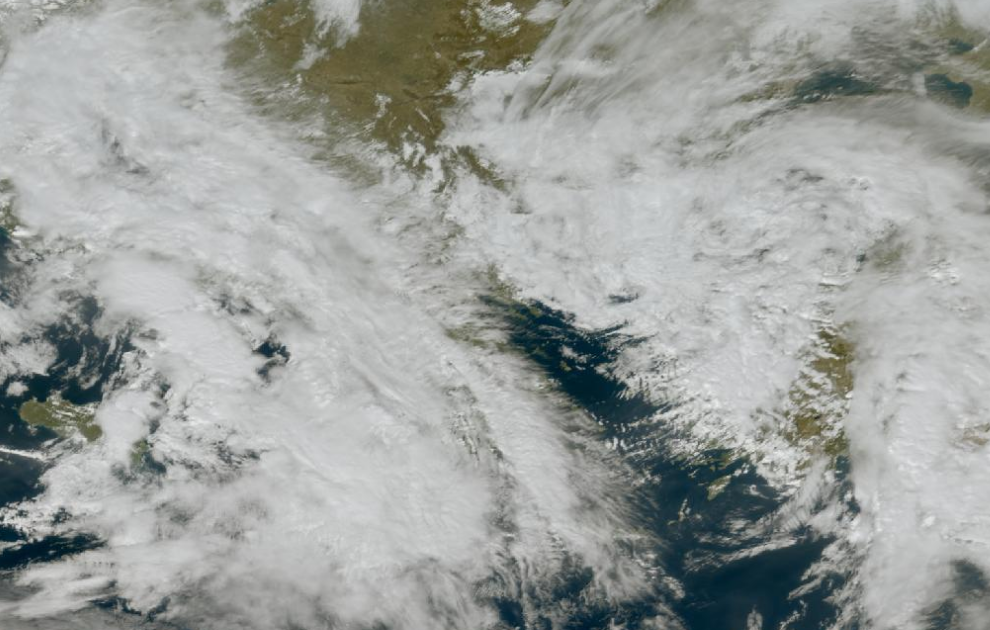 Τελευταία δορυφορική εικόνα νεφοκάλυψης