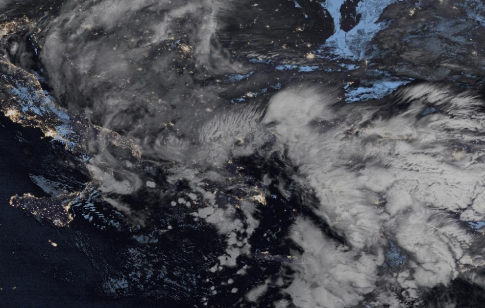 Τελευταία δορυφορική εικόνα νεφοκάλυψης