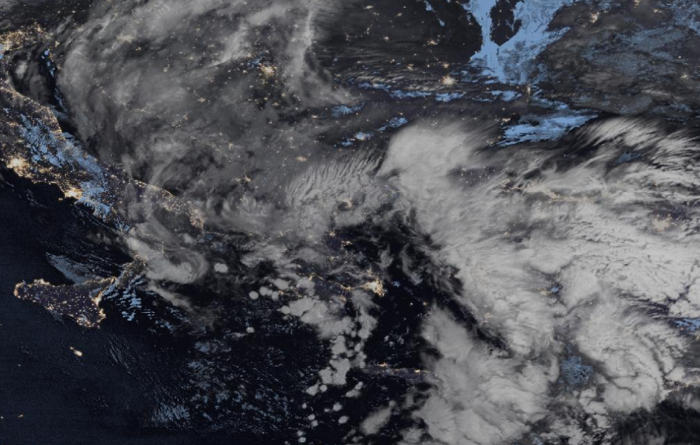 Τελευταία δορυφορική εικόνα νεφοκάλυψης