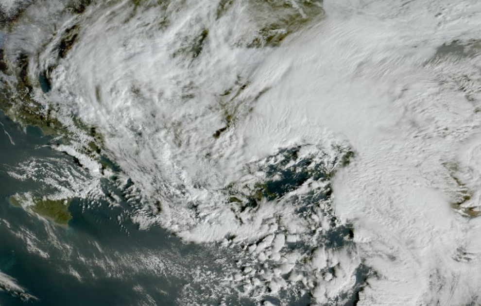 Τελευταία δορυφορική εικόνα νεφοκάλυψης