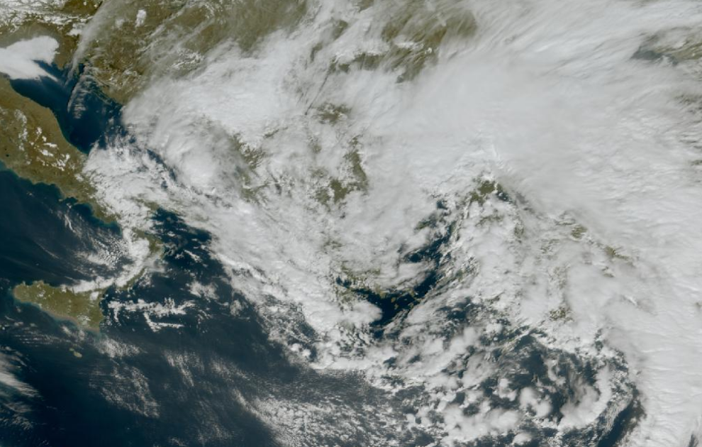 Τελευταία δορυφορική εικόνα νεφοκάλυψης