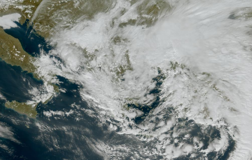 Τελευταία δορυφορική εικόνα νεφοκάλυψης