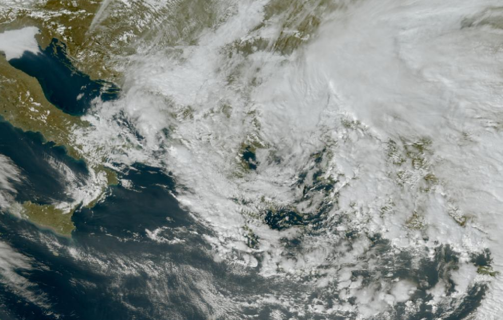 Τελευταία δορυφορική εικόνα νεφοκάλυψης