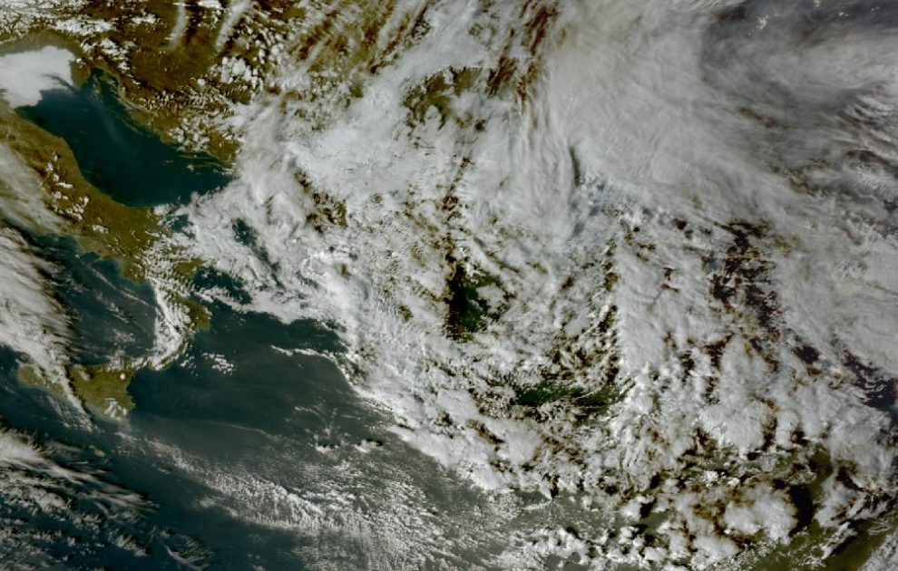 Τελευταία δορυφορική εικόνα νεφοκάλυψης