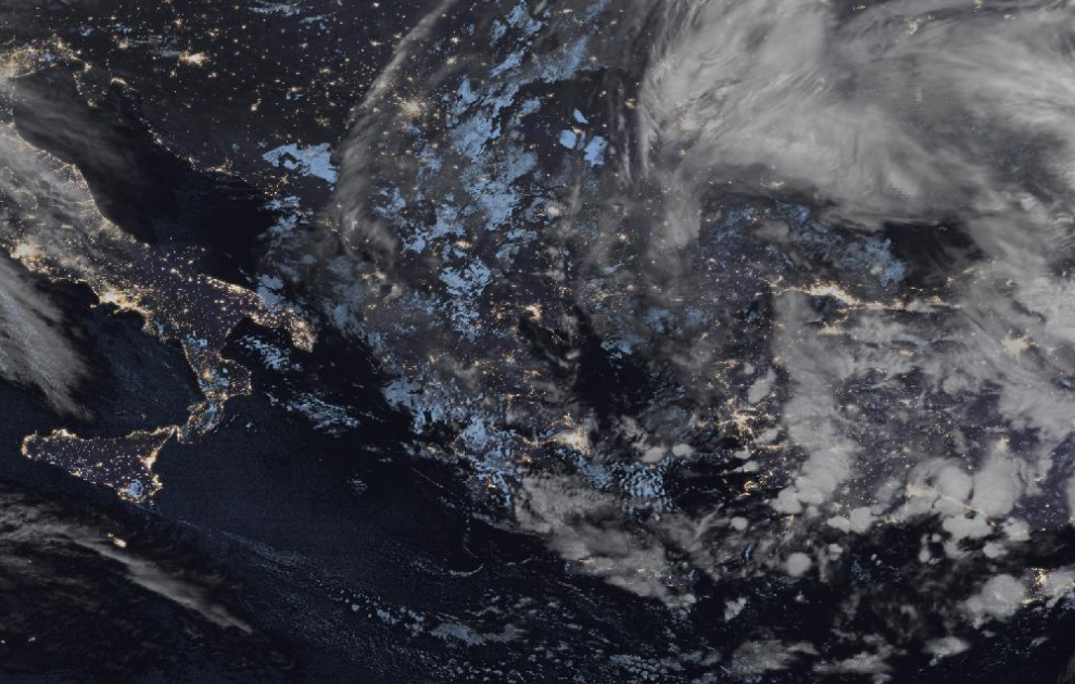 Τελευταία δορυφορική εικόνα νεφοκάλυψης