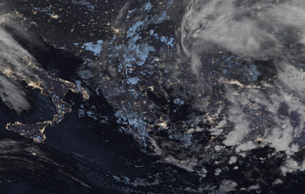 Τελευταία δορυφορική εικόνα νεφοκάλυψης