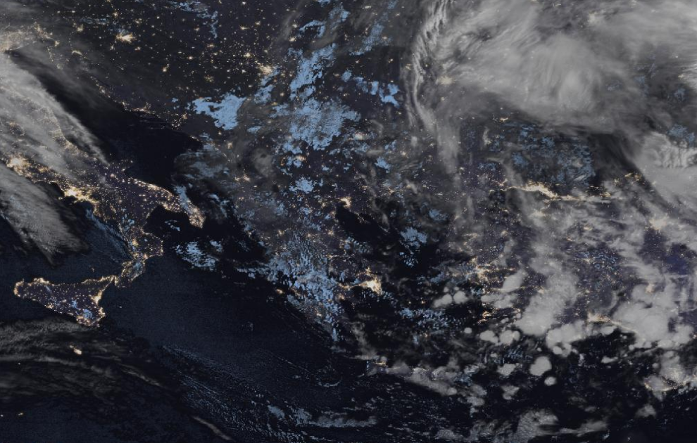 Τελευταία δορυφορική εικόνα νεφοκάλυψης