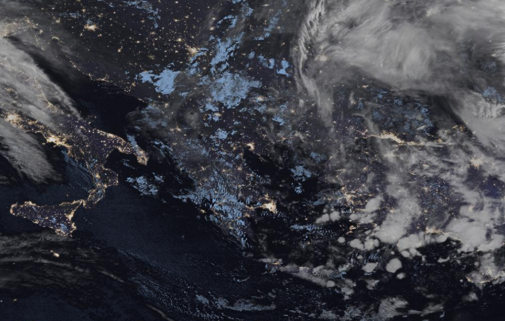 Τελευταία δορυφορική εικόνα νεφοκάλυψης