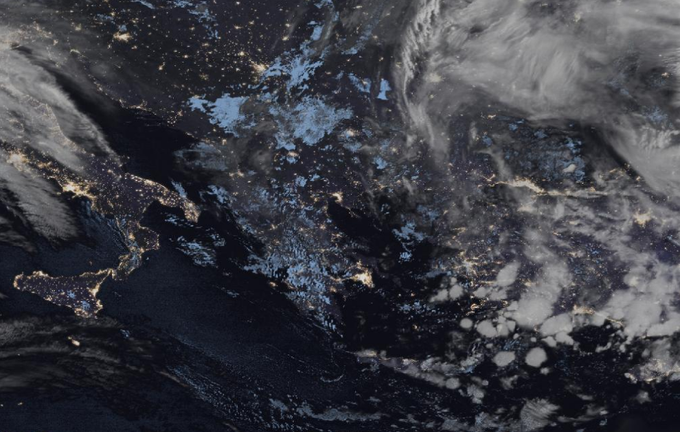 Τελευταία δορυφορική εικόνα νεφοκάλυψης