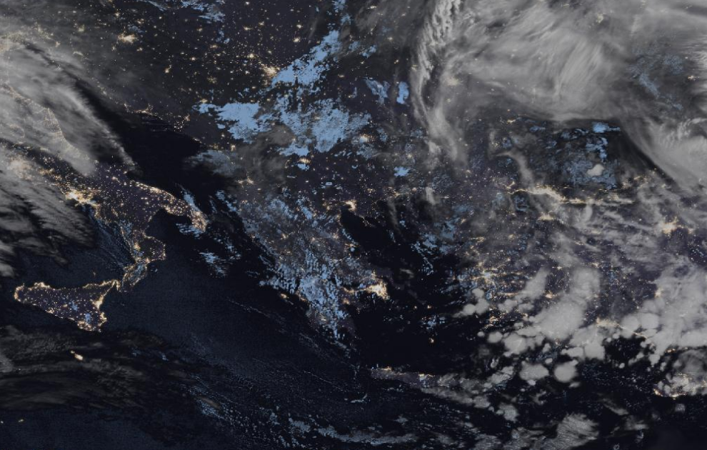 Τελευταία δορυφορική εικόνα νεφοκάλυψης