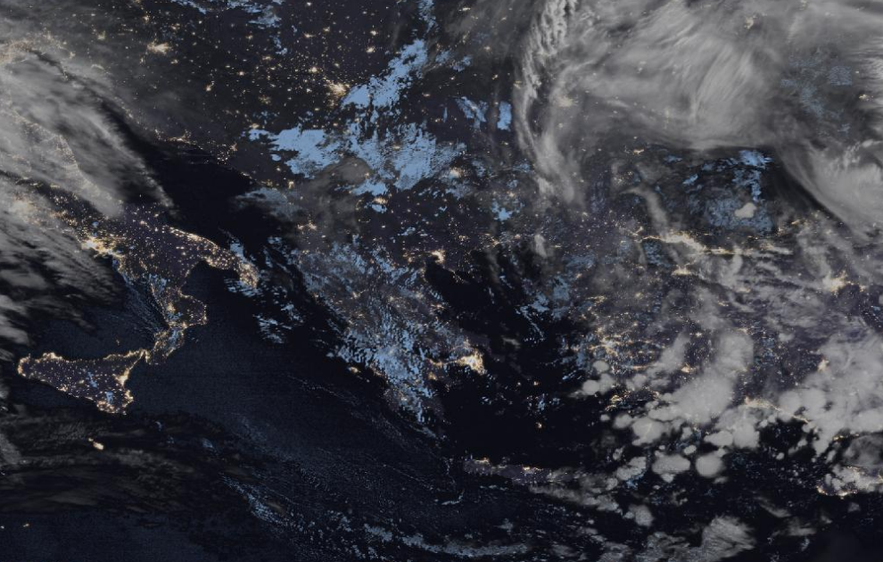 Τελευταία δορυφορική εικόνα νεφοκάλυψης