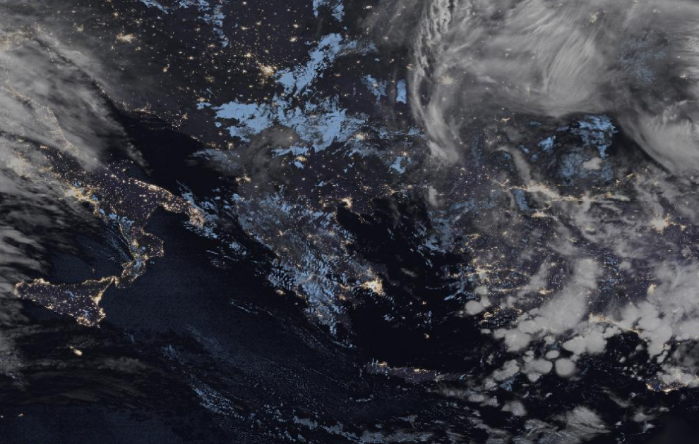 Τελευταία δορυφορική εικόνα νεφοκάλυψης