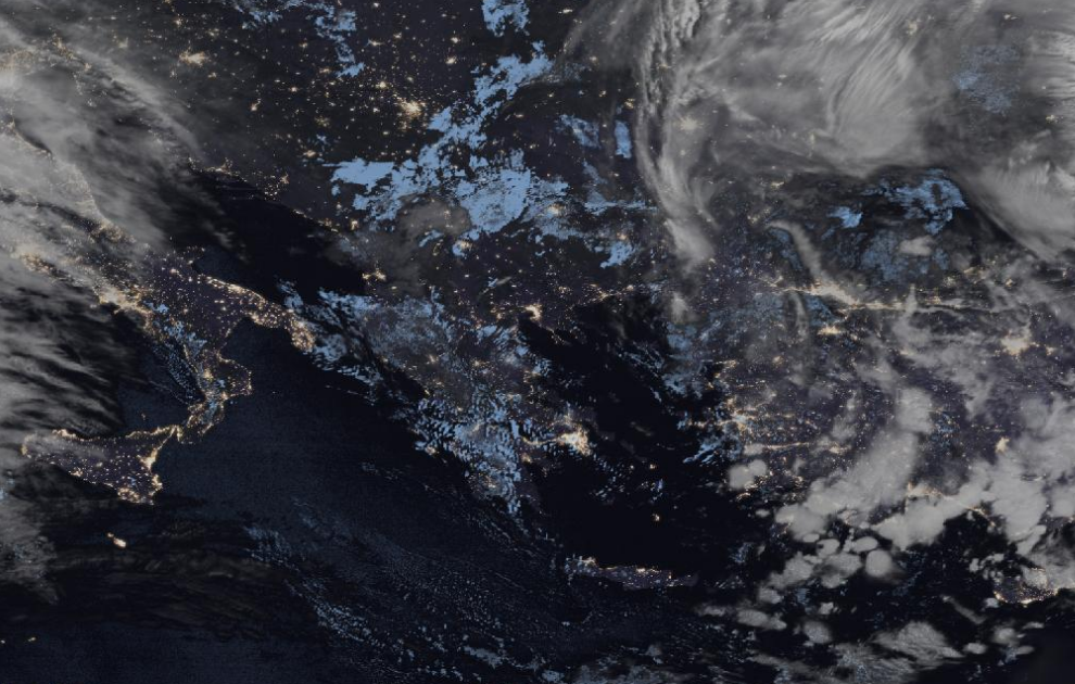 Τελευταία δορυφορική εικόνα νεφοκάλυψης