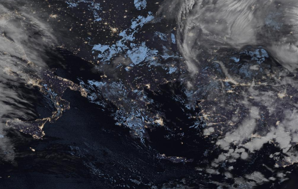 Τελευταία δορυφορική εικόνα νεφοκάλυψης