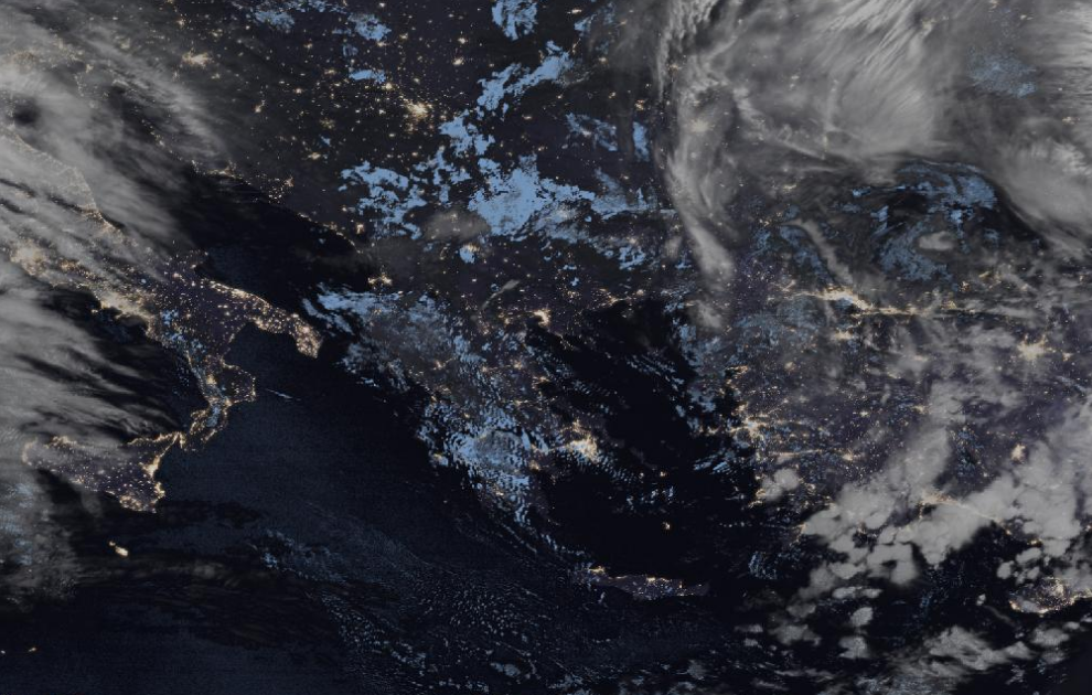 Τελευταία δορυφορική εικόνα νεφοκάλυψης