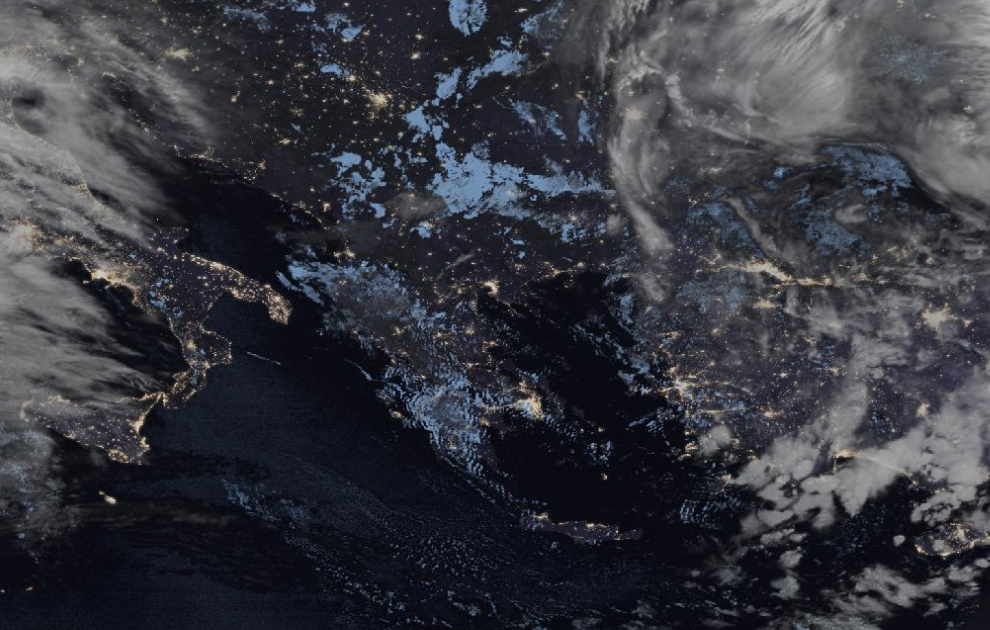 Τελευταία δορυφορική εικόνα νεφοκάλυψης