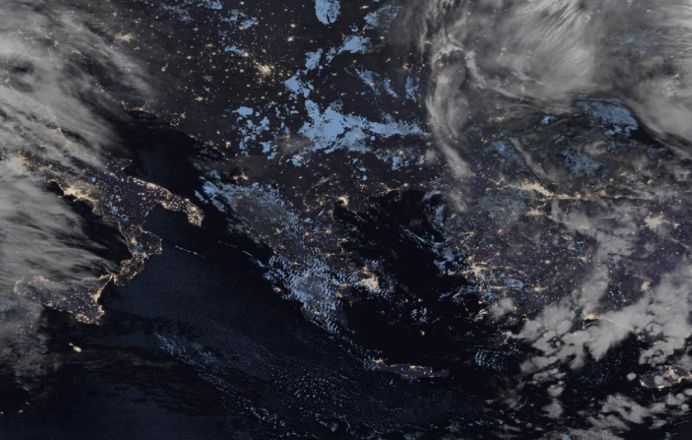 Τελευταία δορυφορική εικόνα νεφοκάλυψης