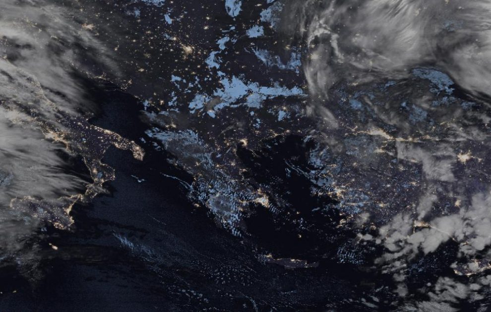 Τελευταία δορυφορική εικόνα νεφοκάλυψης