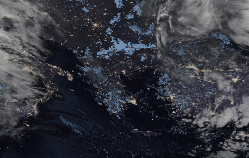 Τελευταία δορυφορική εικόνα νεφοκάλυψης