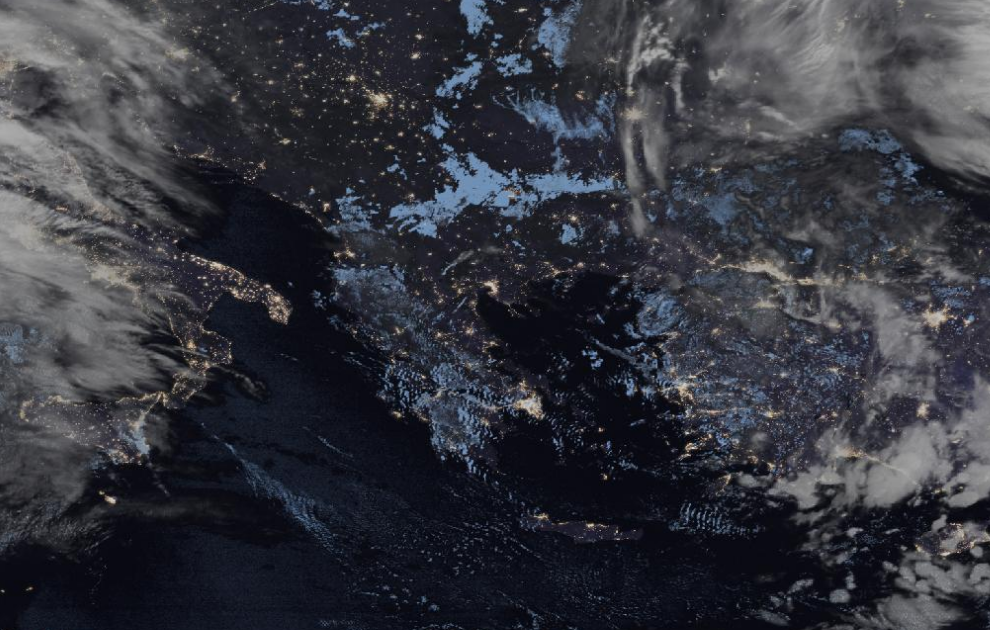 Τελευταία δορυφορική εικόνα νεφοκάλυψης