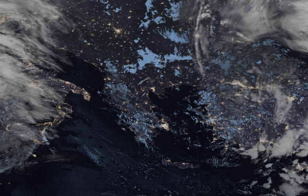 Τελευταία δορυφορική εικόνα νεφοκάλυψης