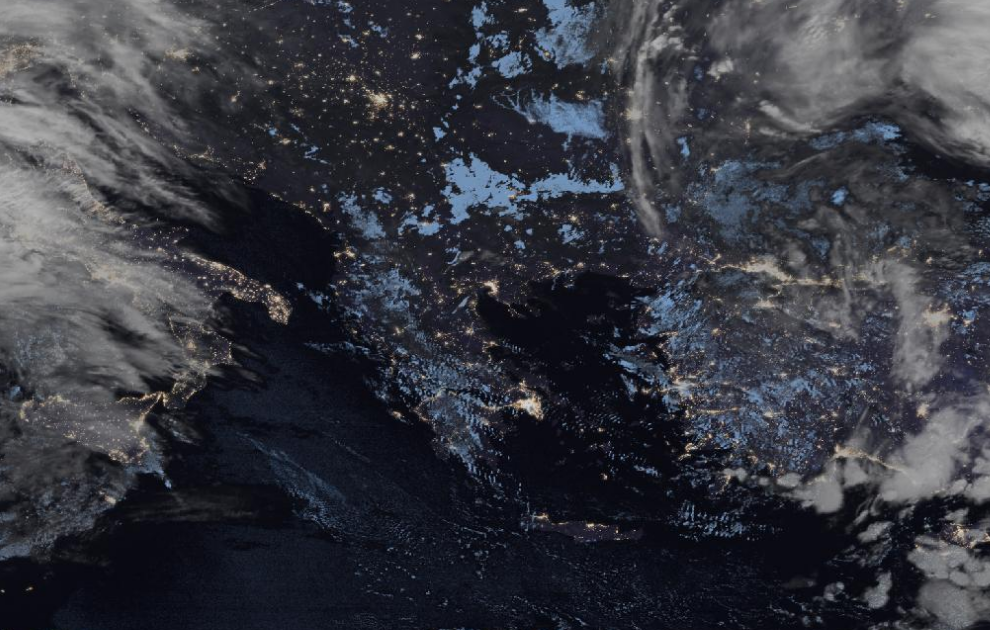 Τελευταία δορυφορική εικόνα νεφοκάλυψης