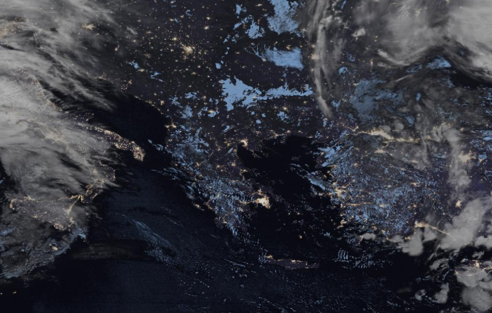 Τελευταία δορυφορική εικόνα νεφοκάλυψης