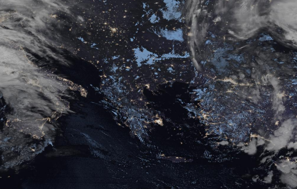 Τελευταία δορυφορική εικόνα νεφοκάλυψης