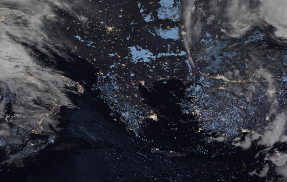 Τελευταία δορυφορική εικόνα νεφοκάλυψης