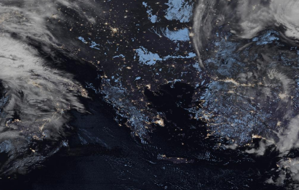 Τελευταία δορυφορική εικόνα νεφοκάλυψης