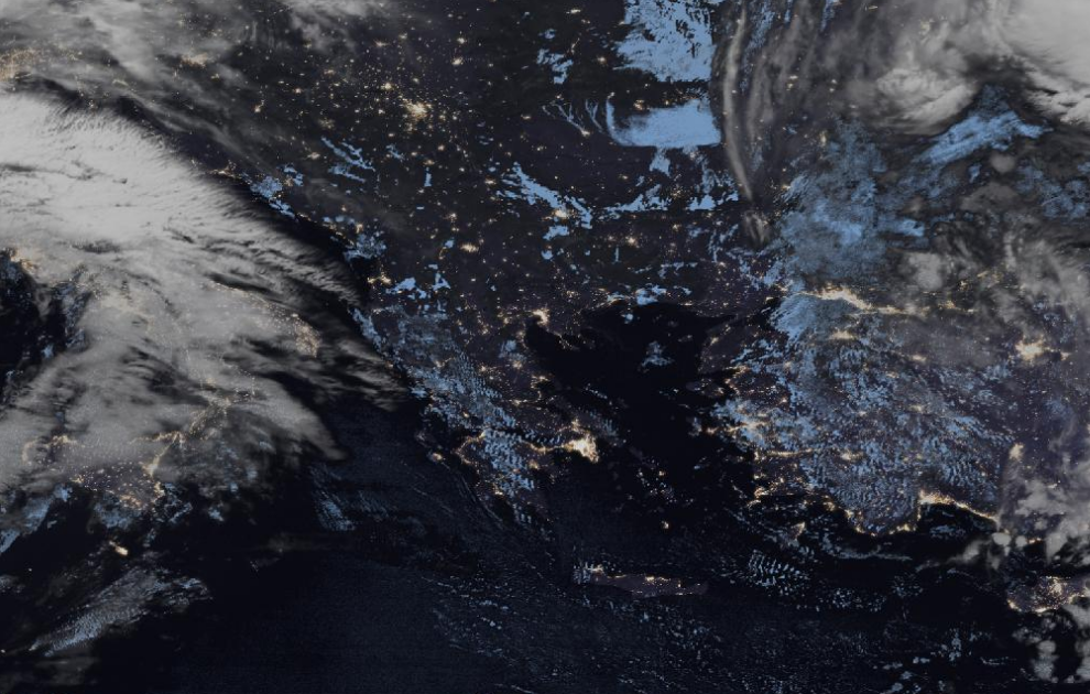 Τελευταία δορυφορική εικόνα νεφοκάλυψης