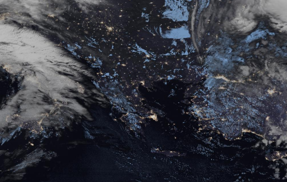 Τελευταία δορυφορική εικόνα νεφοκάλυψης