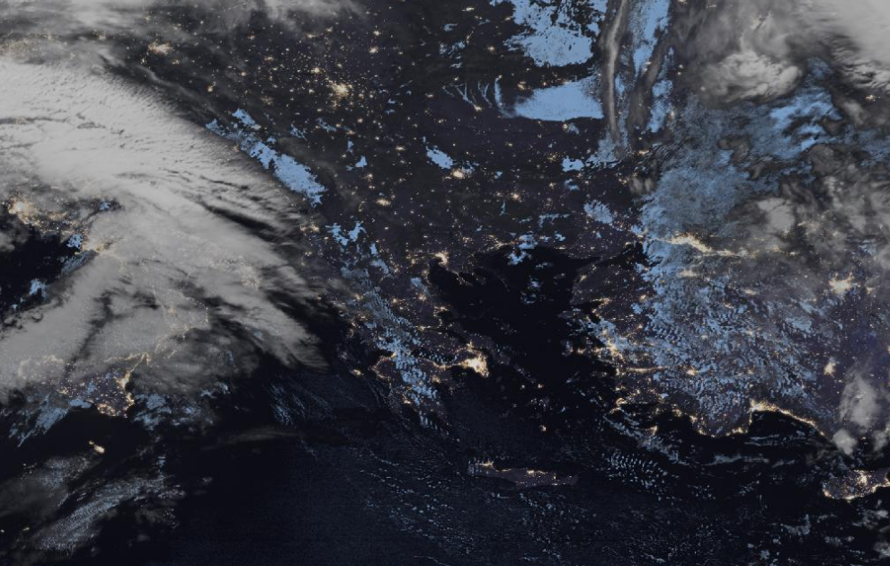 Τελευταία δορυφορική εικόνα νεφοκάλυψης